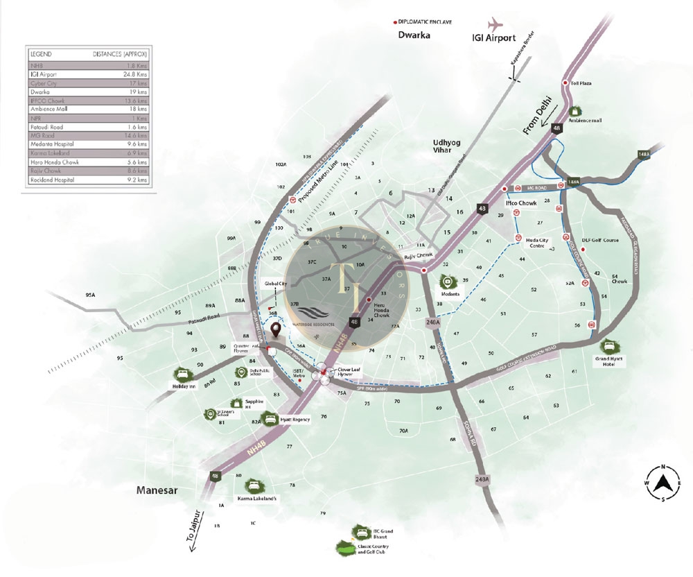 Krisumi Waterfall Residences Location Map
